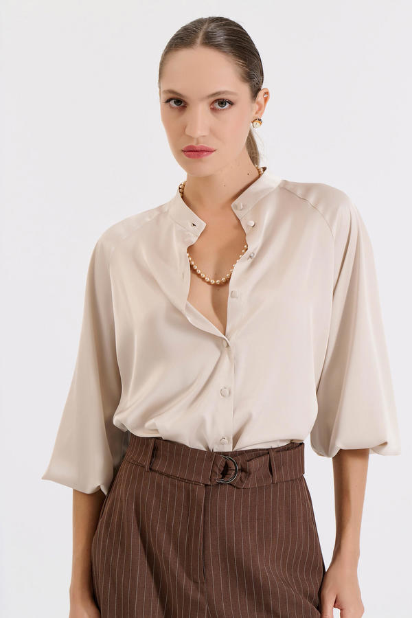 Πουκάμισο σατέν με Όρθιο Γιακά Bill Cost Promotions 