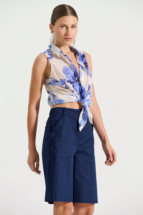 Βερμούδα βαμβακερή με λοξές τσέπες Bill Cost Χρώμα  Προσφορές 