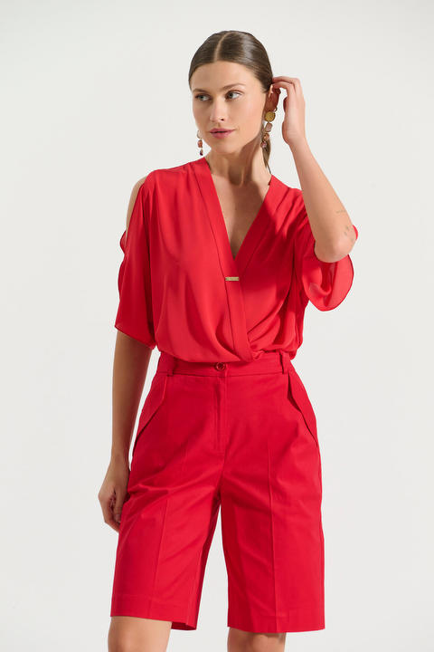 Βερμούδα βαμβακερή με λοξές τσέπες Bill Cost Χρώμα  Προσφορές 