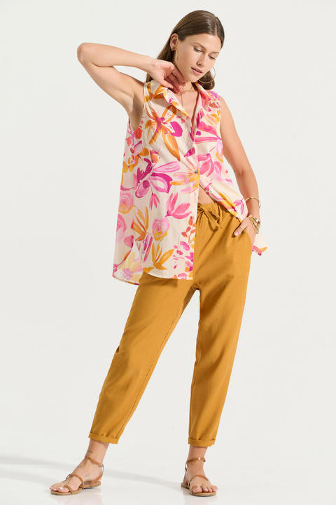 Πουκάμισο  με Φλοράλ Σχέδιο και Πλαινό Άνοιγμα Bill Cost Προσφορές 