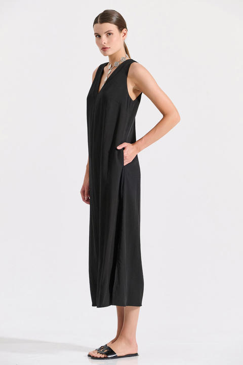 Φόρεμα με V και πλαϊνά ανοίγματα Bill Cost Χρώμα  Προσφορές 