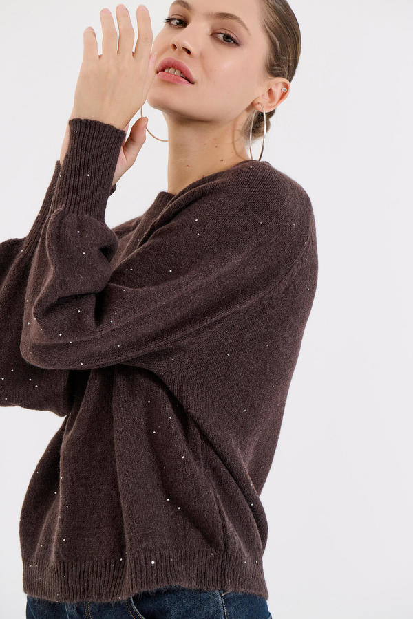  Μπλούζα πλεκτή με Λαμπερές Λεπτομέρειες Bill Cost Χρώμα  Promotions 