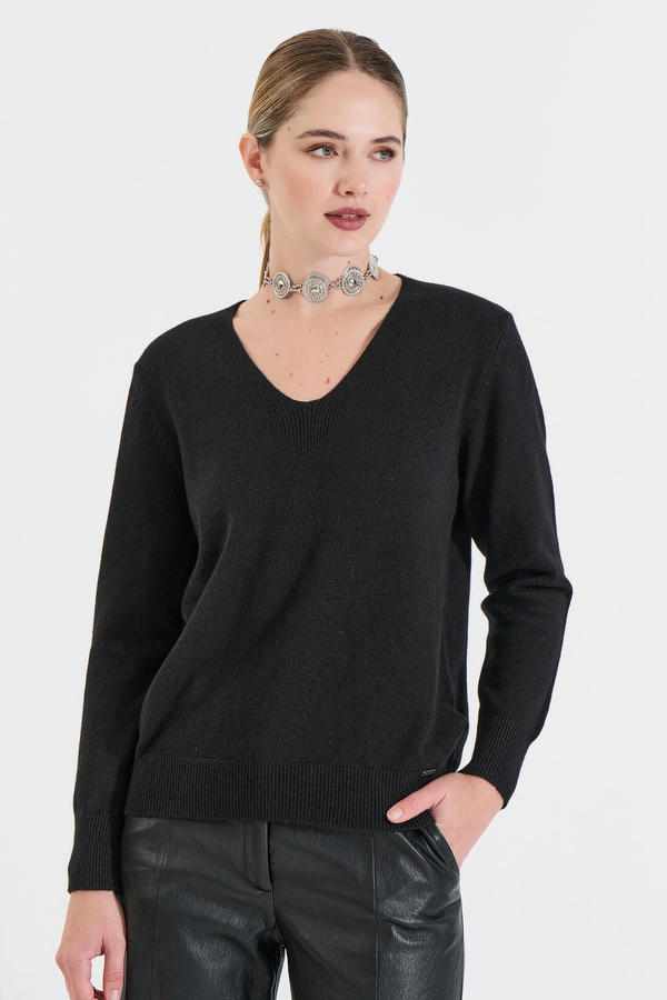 Μπλούζα πλεκτή  με V Ντεκολτέ Bill Cost Χρώμα  Promotions 