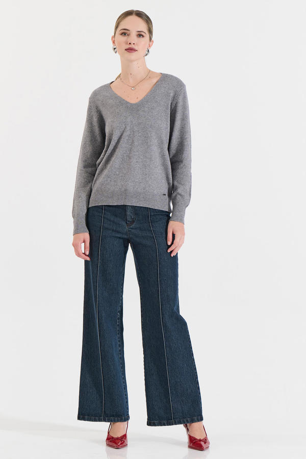 Μπλούζα πλεκτή  με V Ντεκολτέ Bill Cost Χρώμα  Promotions 