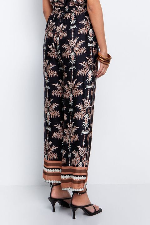 Παντελόνι με κορδόνι σατινέ εμπριμέ Toi & Moi Προσφορές 