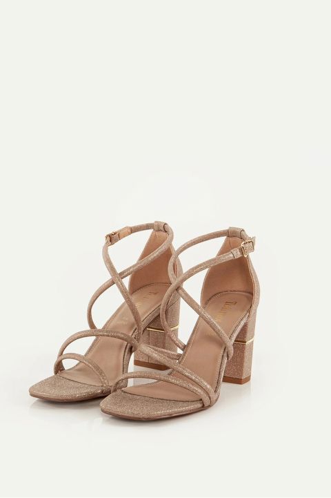 High heel sandals with glitter Outlet 