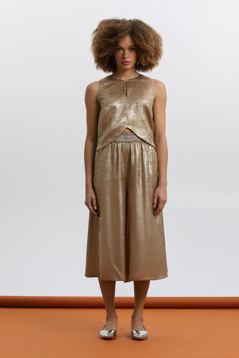 Ζίπ κιλότ με αέρινη γραμμή Ezzea Προσφορές 