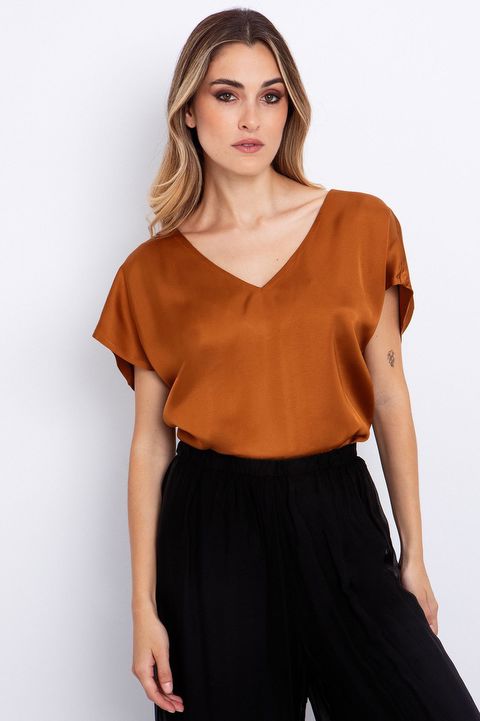 Μπλούζα viscose satine με V Toi & Moi Χρώμα  Προσφορές 