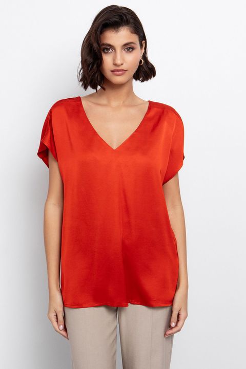 Μπλούζα viscose satine με V Toi & Moi Χρώμα  Προσφορές 