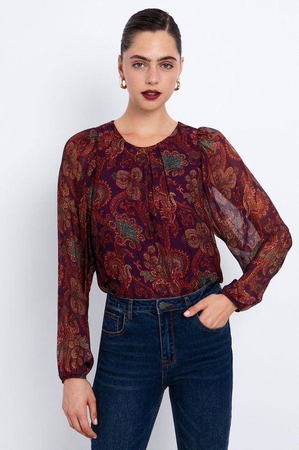 Μπλούζα εμπριμέ viscose-μετάξι Toi & Moi Promotions 